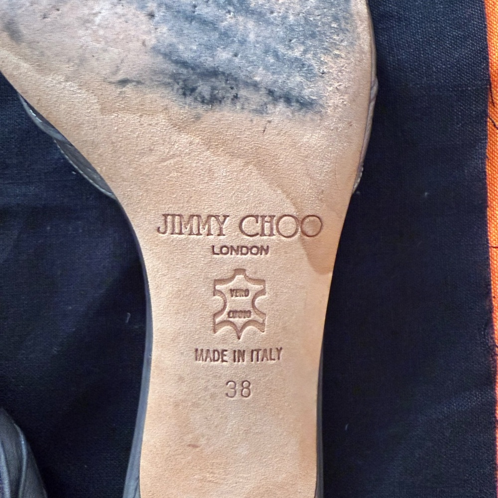 Jimmy Choo Women's Gray Heeled Sandals - Picture 5 of 7